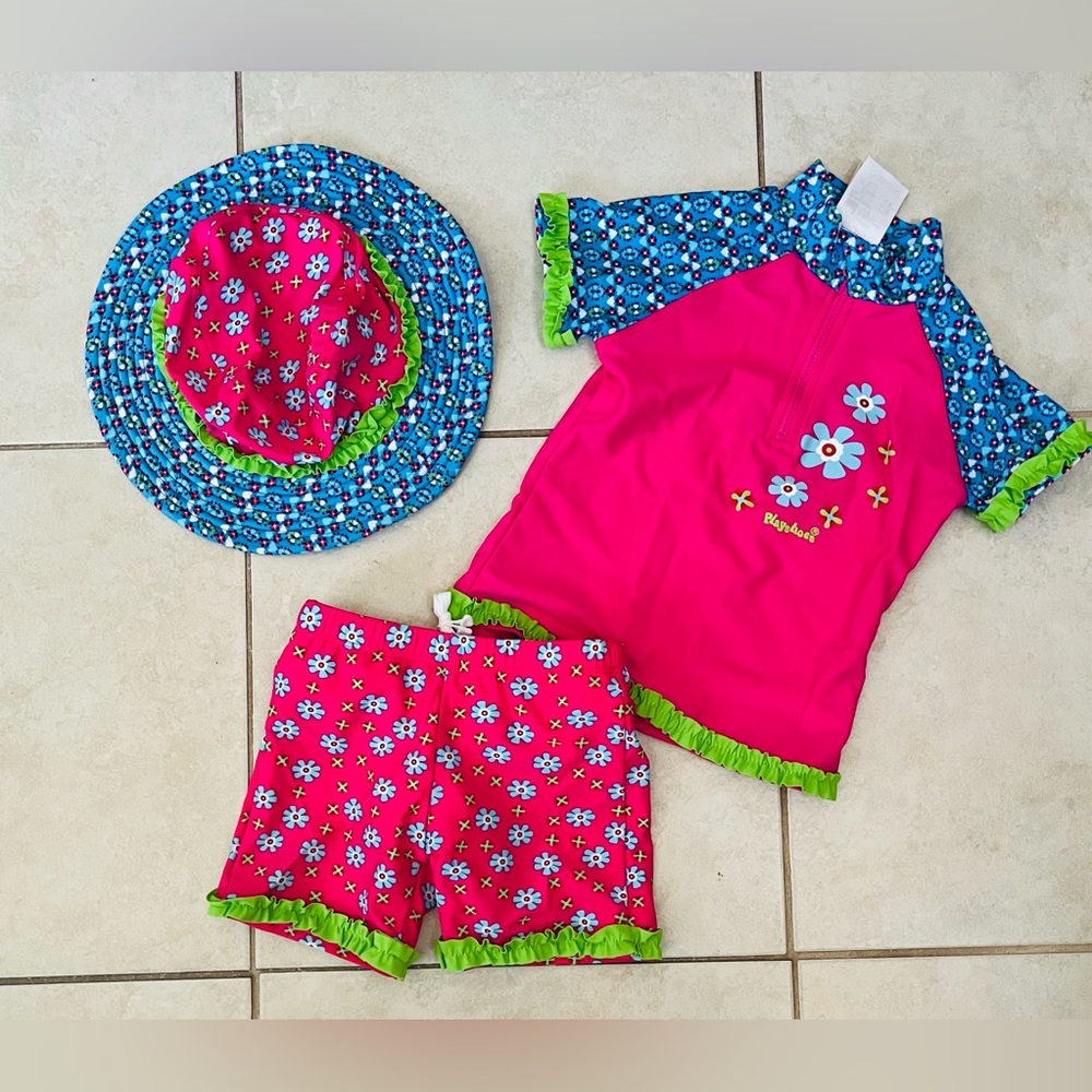 Playshoes Floral Swim Set with Hat